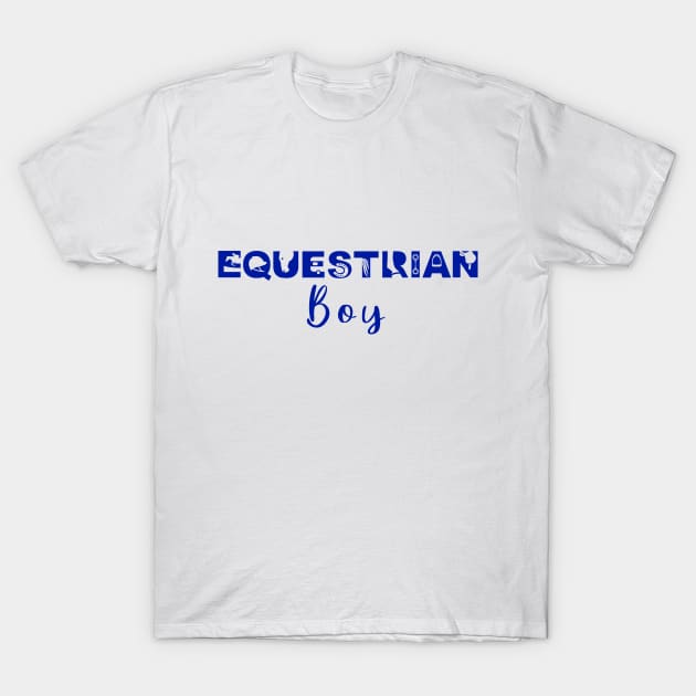 Equestrian Boy (Blue) T-Shirt by illucalliart